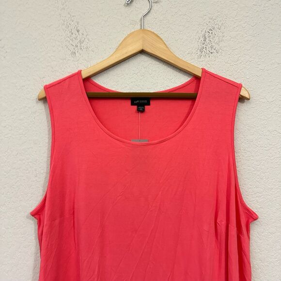 J. JILL Wearever Tank Top Coral Red Stretch Minimalist NWT - Picture 4 of 10